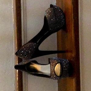 Black Iridescent Sparkle Heel